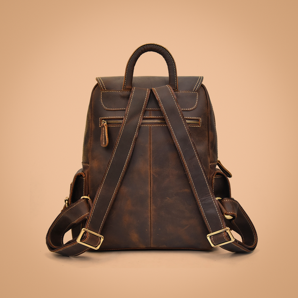 Premium Full Grain Leather Backpack - Fanelli