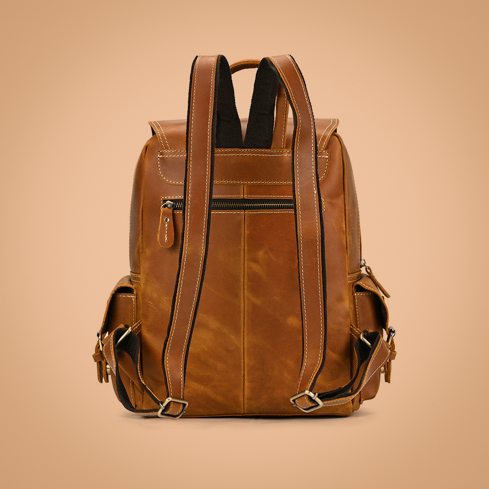 Premium Full Grain Leather Backpack - Fanelli