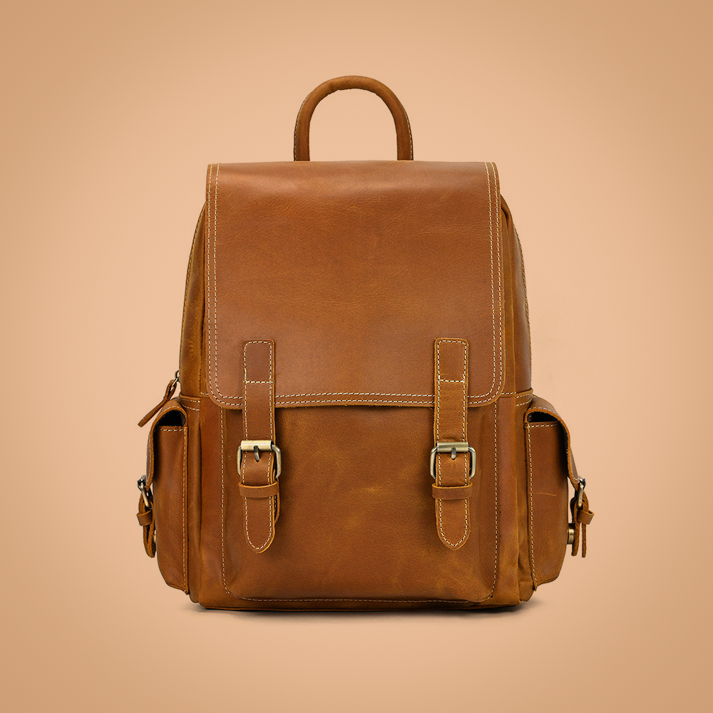 Premium Full Grain Leather Backpack - Fanelli