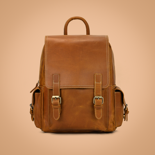 Premium Full Grain Leather Backpack - Fanelli