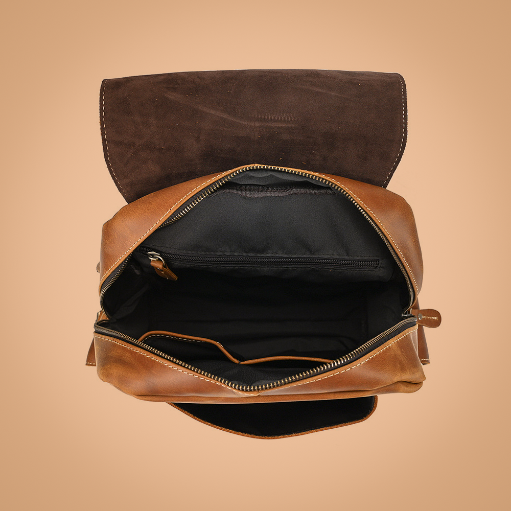 Premium Full Grain Leather Backpack - Fanelli