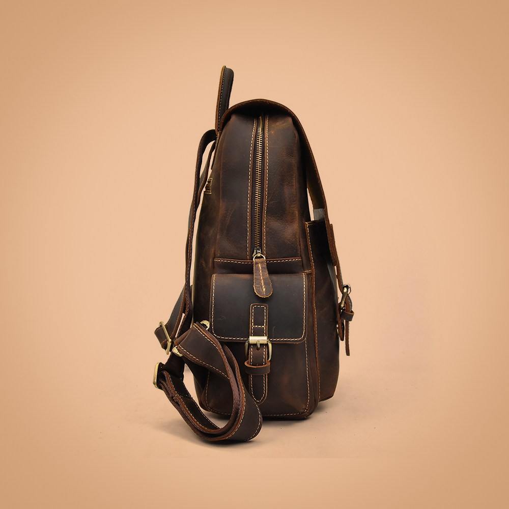 Premium Full Grain Leather Backpack - Fanelli