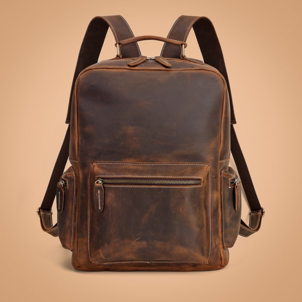 Premium Full Grain Leather Backpack - Damico (II) – Indifference