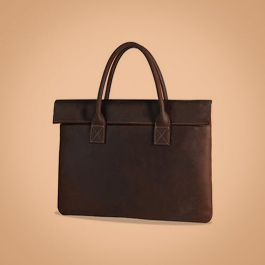 Full Grain Leather Briefcase - Luisa - Indifference