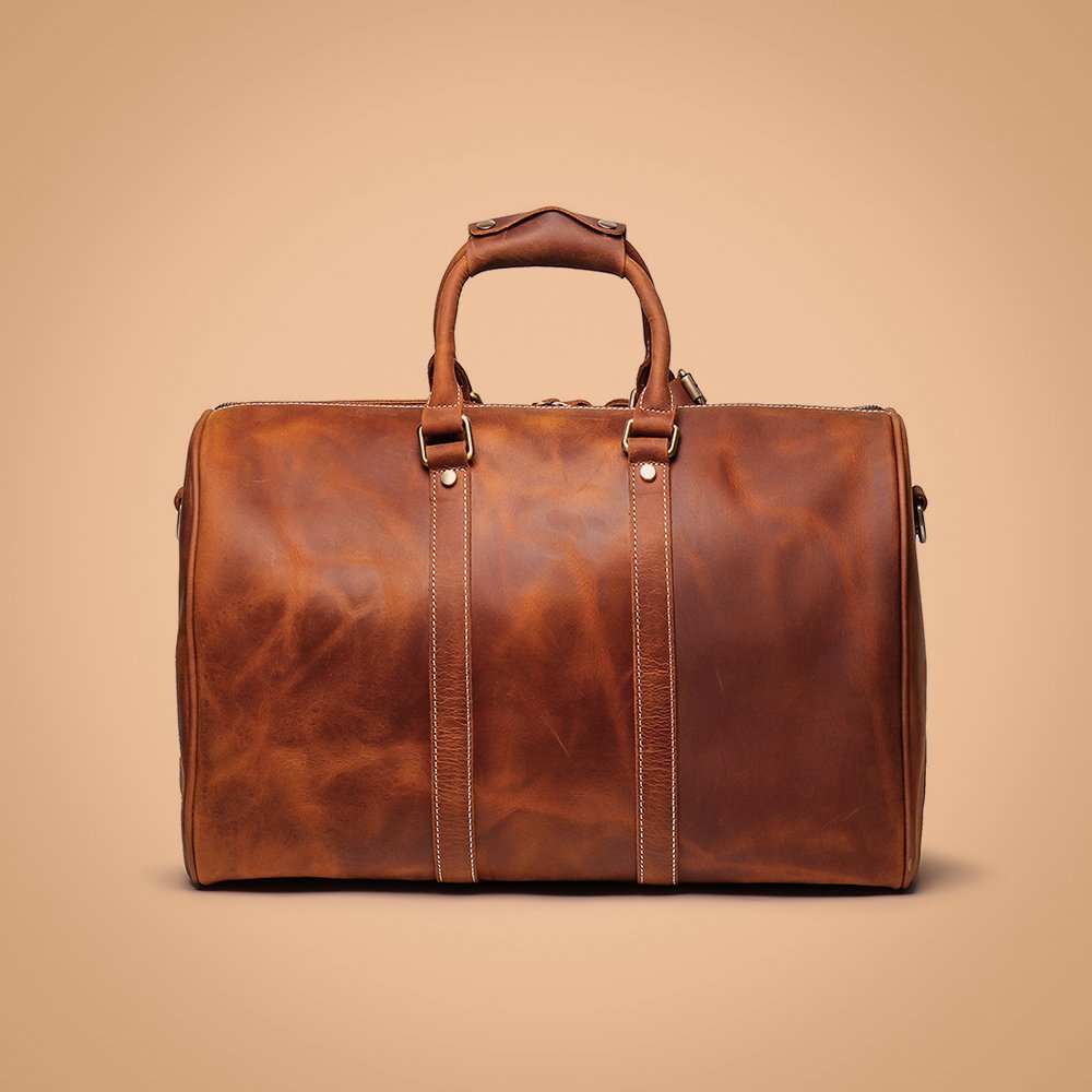 Full Grain Leather Duffle Bag - De Luca (I) - Indifference