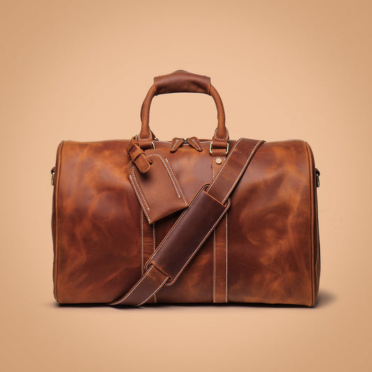 Full Grain Leather Duffle Bag - De Luca (I) - Indifference