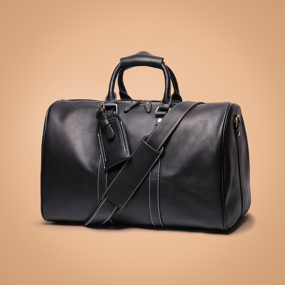 Full Grain Leather Duffle Bag - De Luca (I) - Indifference