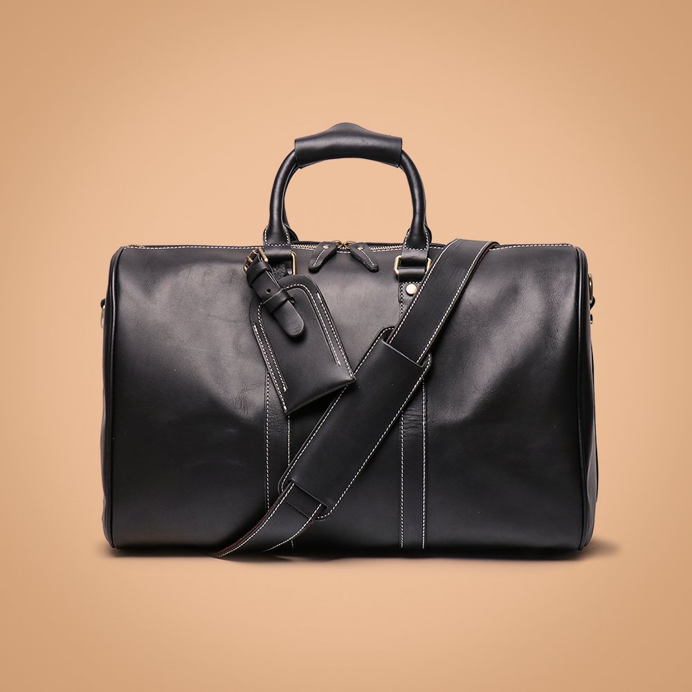 Full Grain Leather Duffle Bag - De Luca (I) - Indifference