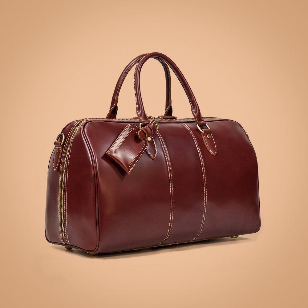 Premium Full Grain Leather Duffle Bag - Endrigo (I) - Indifference