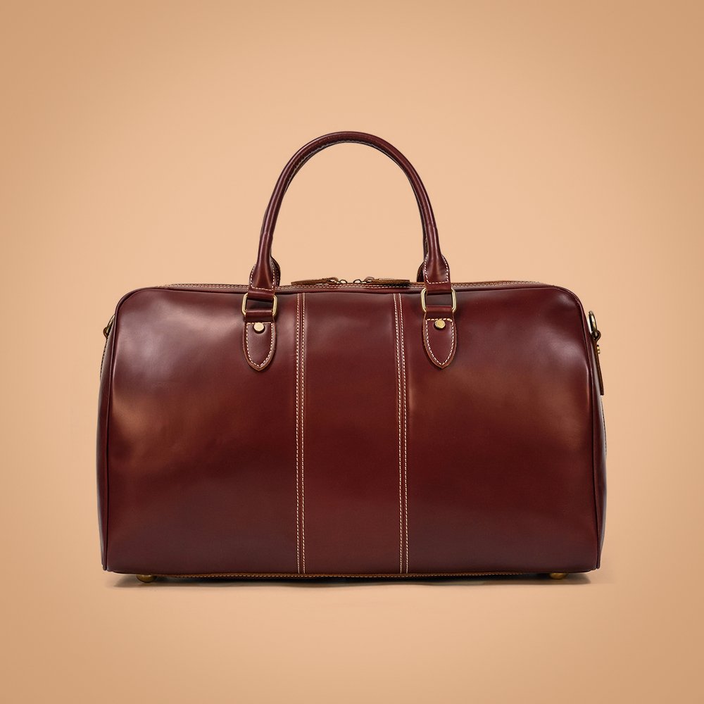 Premium Full Grain Leather Duffle Bag - Endrigo (I) - Indifference